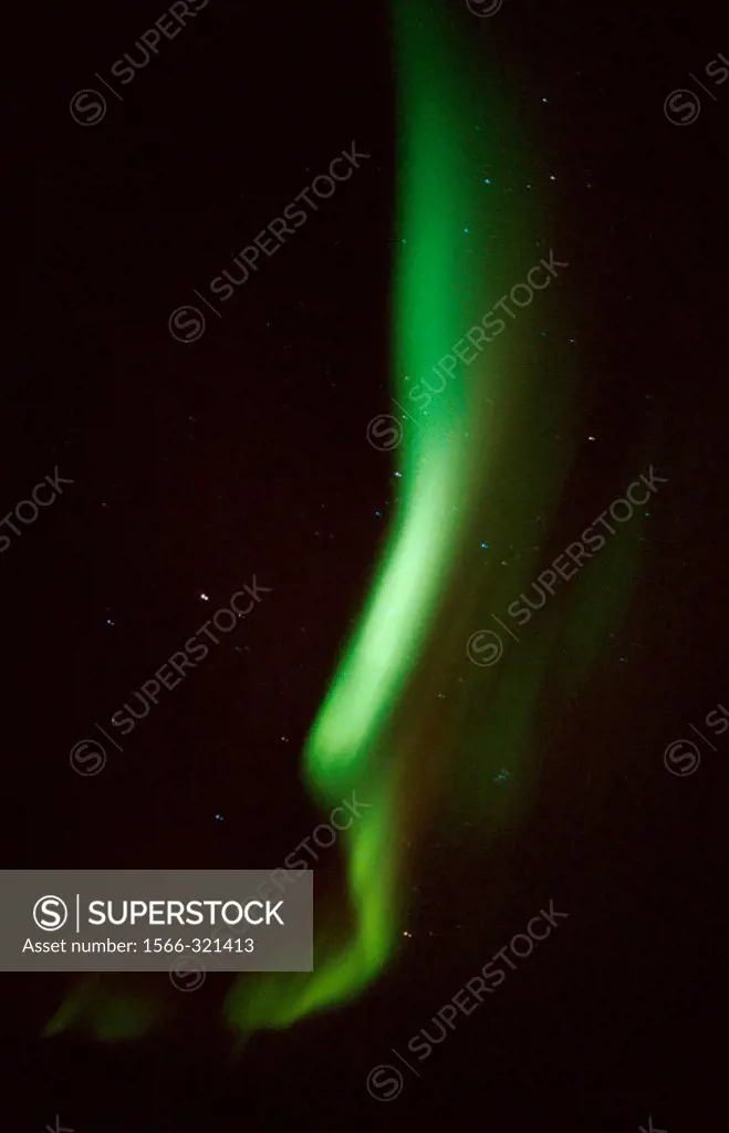 Aurora borealis. Vatnajokull National Park. Iceland