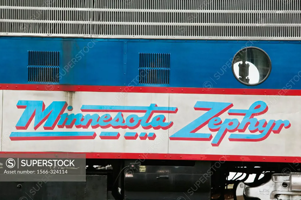 Minnesota Zephyr 1940´s Era Dining & Sightseeing Train. Stillwater. St. Croix River Valley. Minnesota. USA.