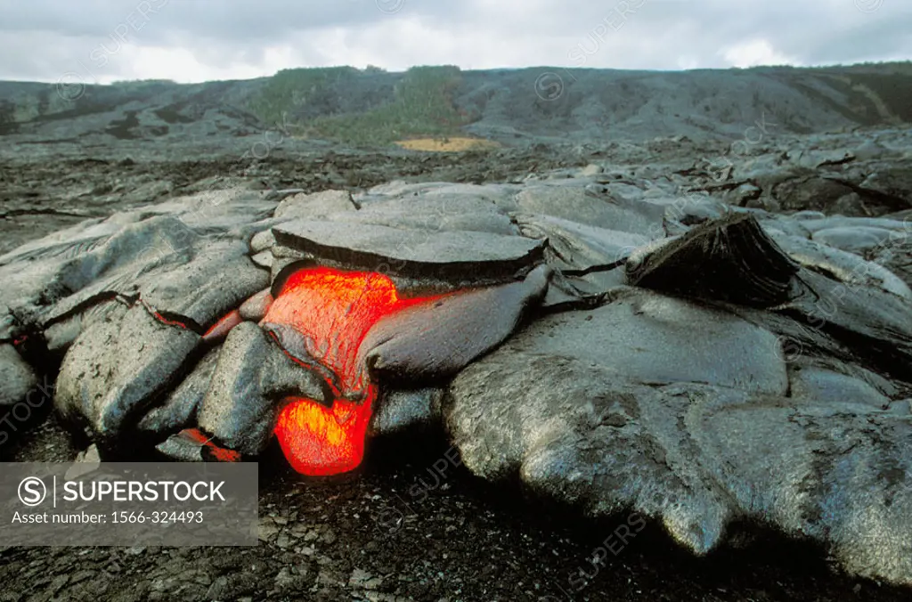 Lava. Volcano Kilauea. Hawaii Volcanoes National Park. Big Island. Hawai