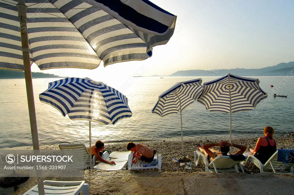Beach. Cavtat (Old Ragusa). Croatia