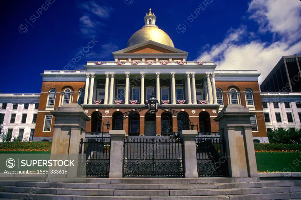 Massachusetts State House, Boston, Massachusetts, Usa.