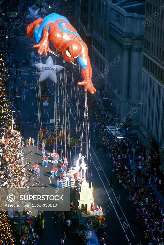 Spiderman Balloon, Macy´s Thanksgiving Day Parade, Manhattan, New York, Usa.