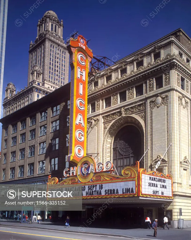 Chicago Theater, Chicago, Illinois, Usa.