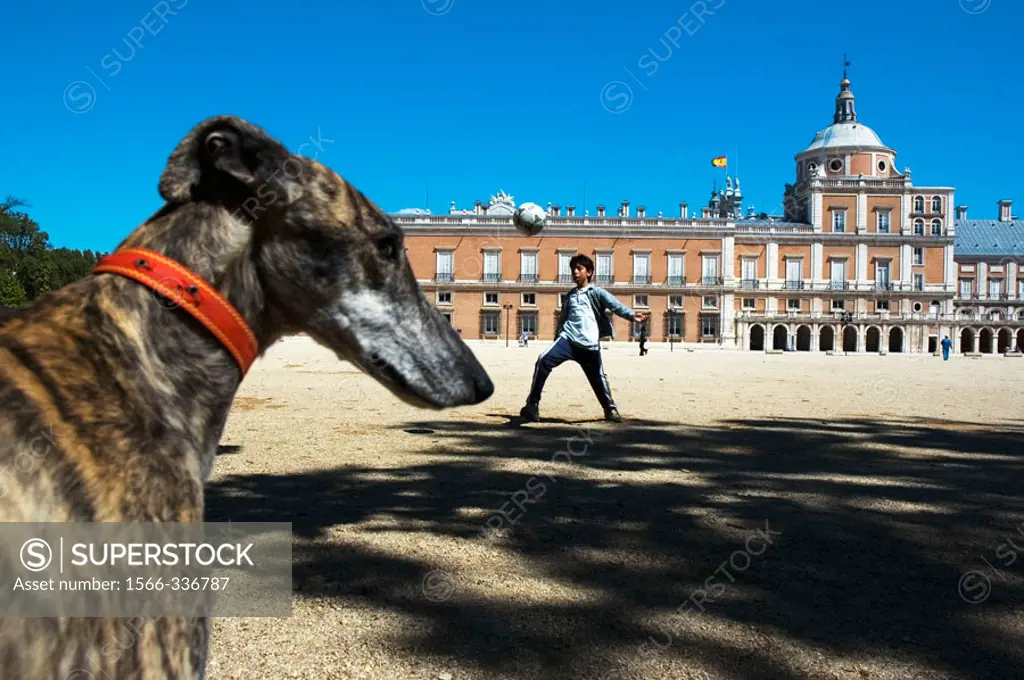 Royal Palace and Plaza de Parejas. Aranjuez. Madrid province. Spain.