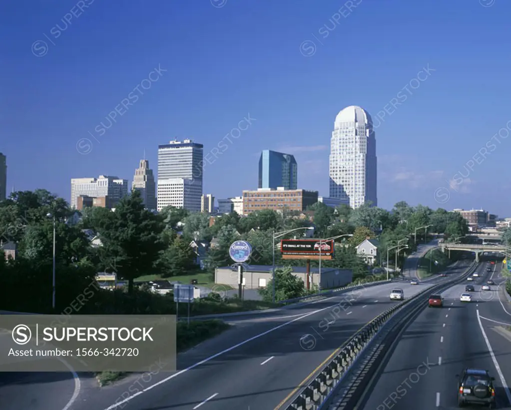 Downtown Skyline, Winston-salem, North Carolina, Usa.