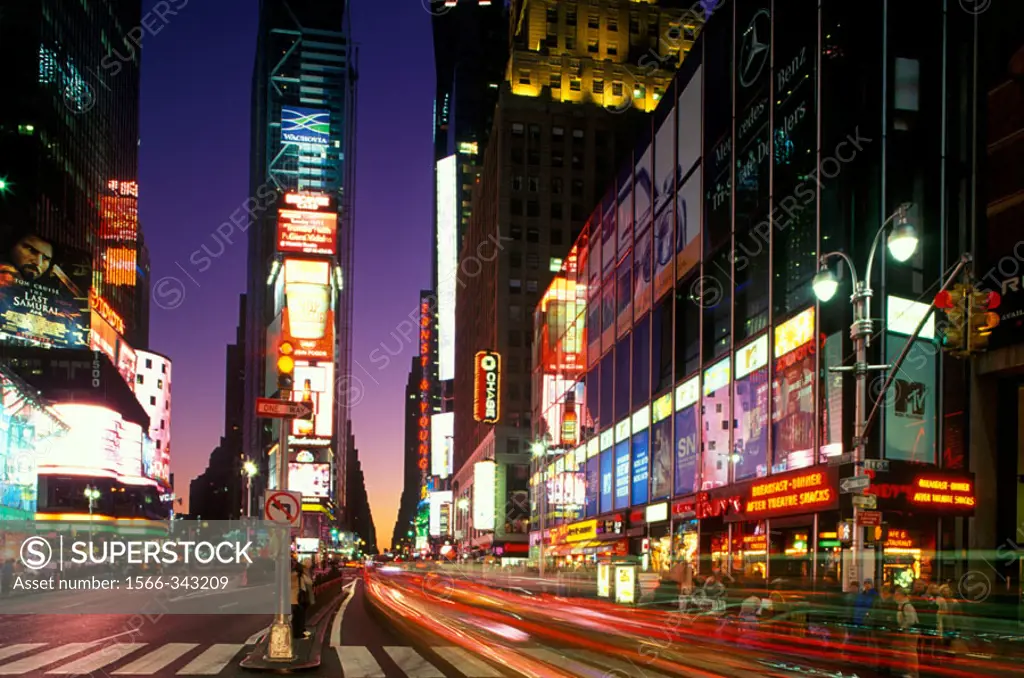 Street Scene, Times Square, Mid-town, Manhattan, New York, Usa.
