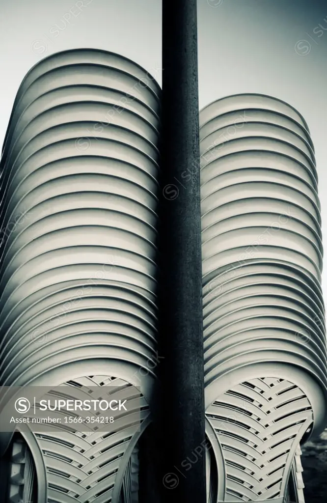Stacked chairs.
