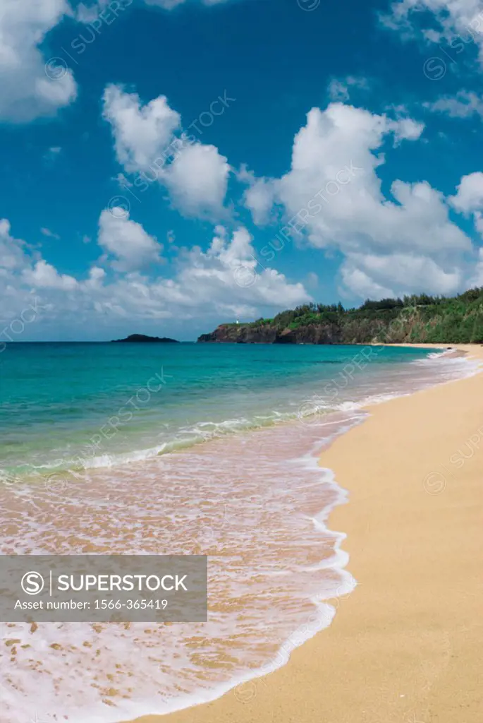 Secret Beach on the North Shore, Island of Kauai, Hawaii