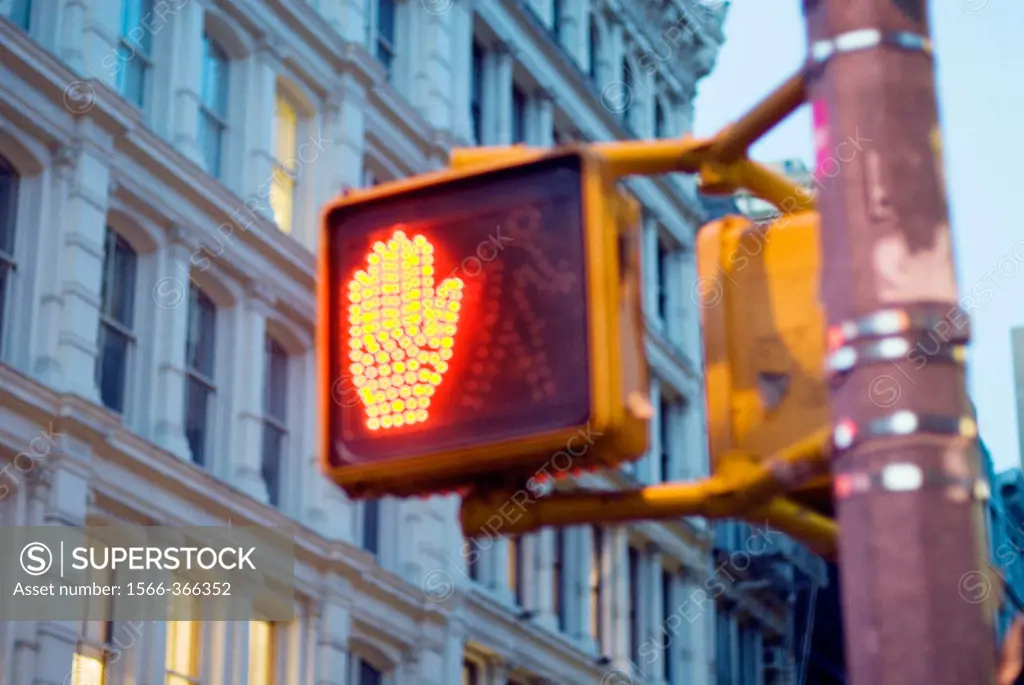 New York street signal. USA