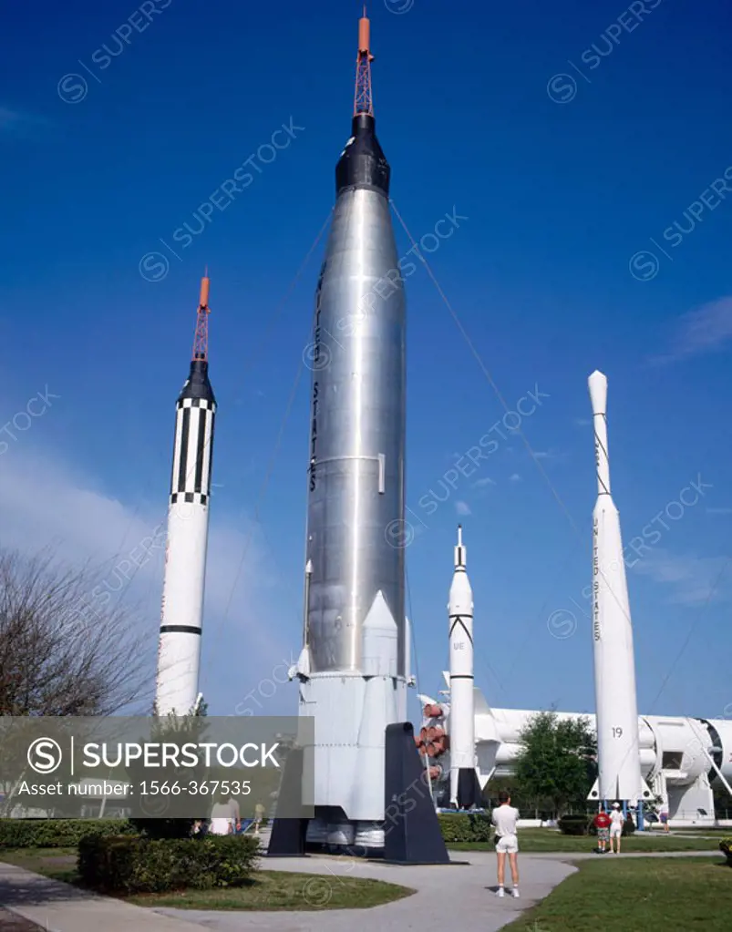 Rocket Garden. History of Space Flight Museum. Spaceport. Kennedy Space Center. Florida