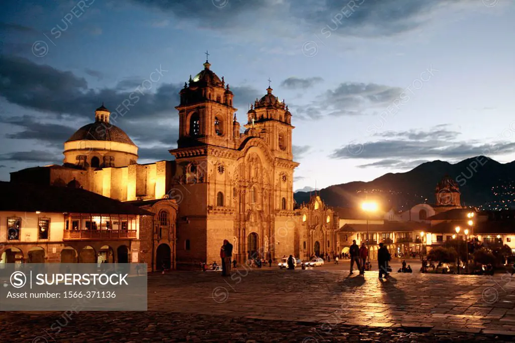 Cathedral at Plaza de Armas square. Cuzco, Peru