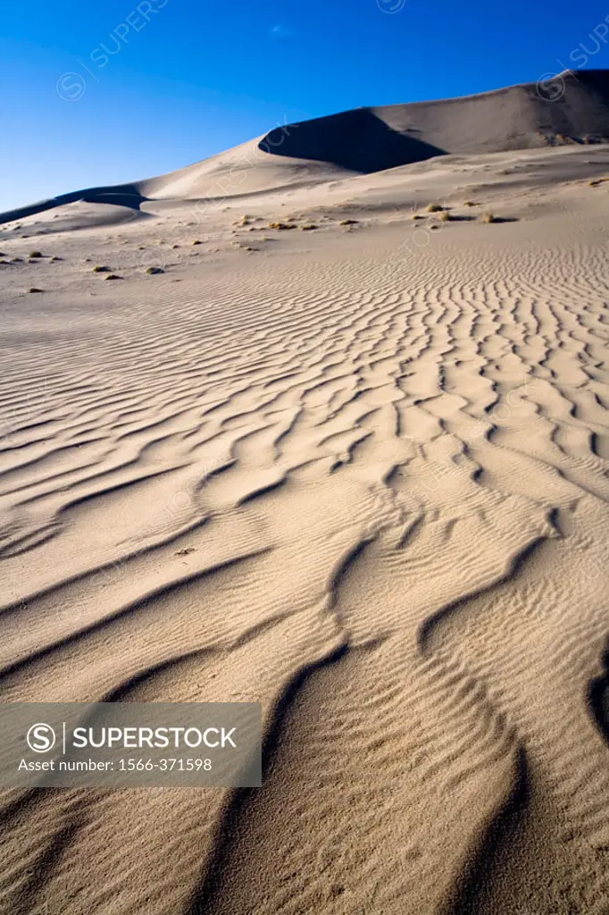 Lines of sand at Eureka Dunes in Death Valley National park, California. USA.