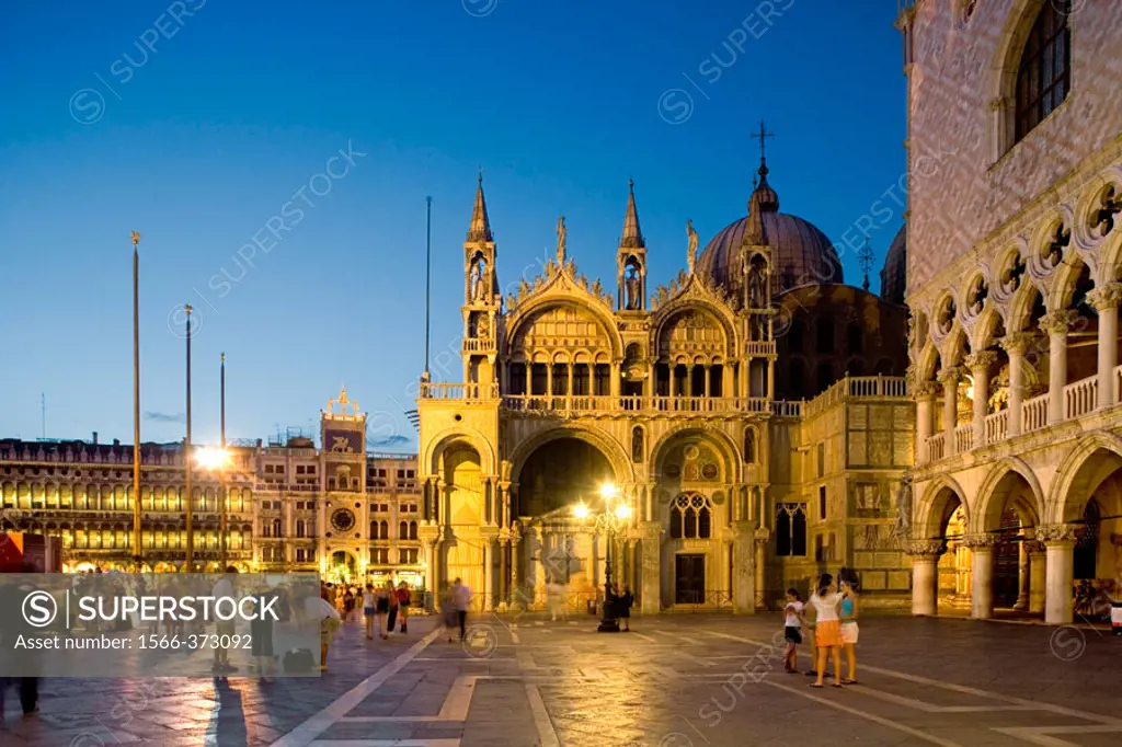 The  Basilica di San Marco from Piazzetta (square) San Marco. Venice. Italy