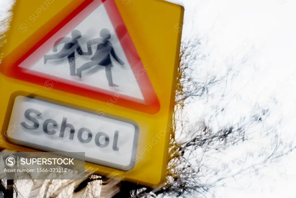 School sign. London. England
