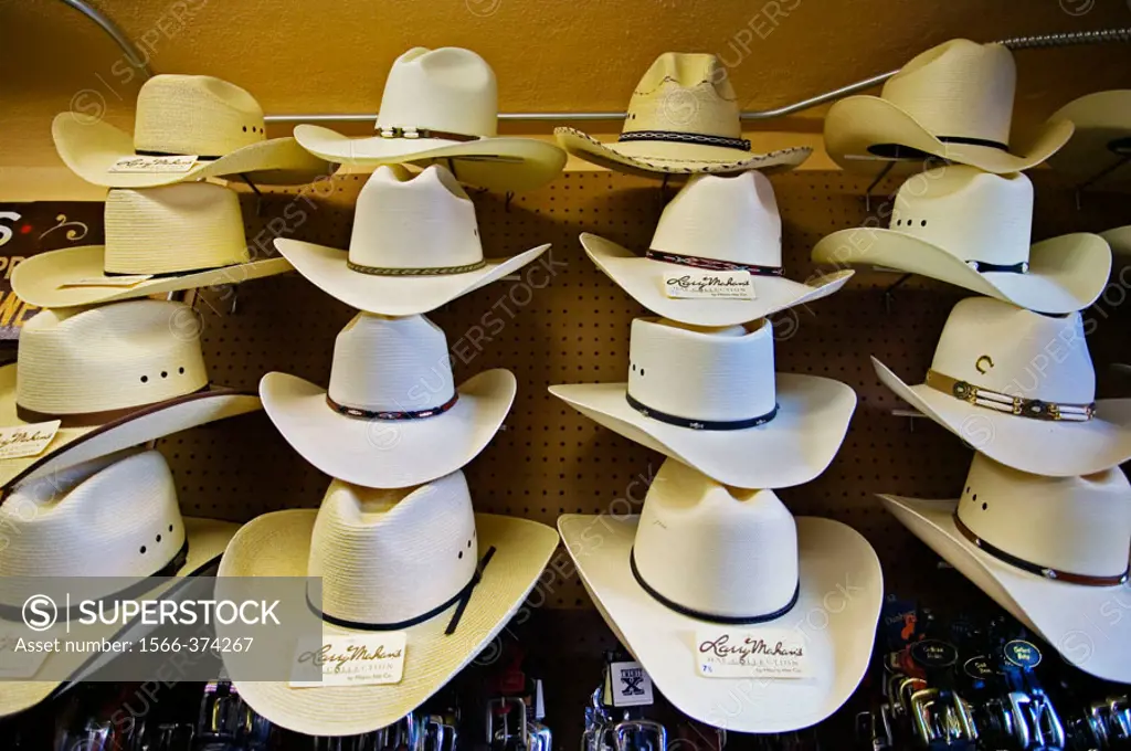 Hats in old Tombstone, America´s gunfight capital. Arizona, USA
