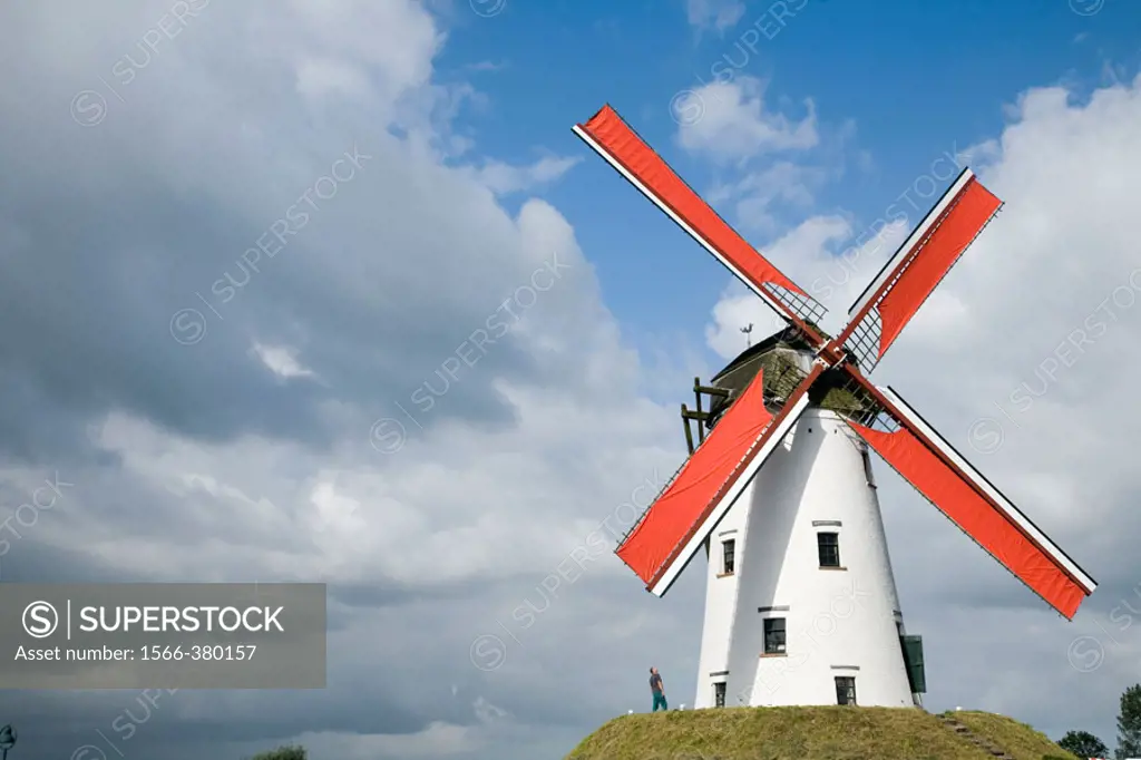 Windmill in Damme. Brugge. Belgium