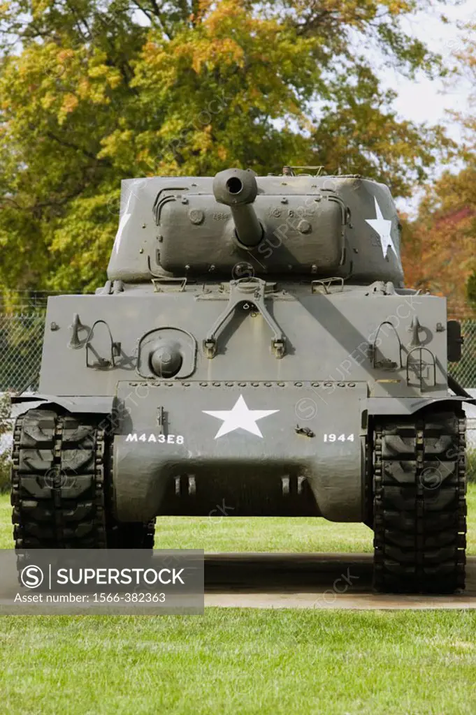Patton Museum of Cavalry and Armor. Sherman Tank (WW2 Era). Fort Knox. Kentucky. USA.