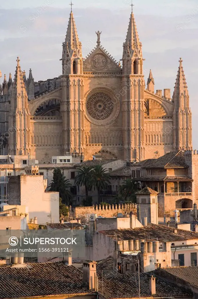 La Seu Cathedral, Palma de Mallorca. Majorca, Balearic Islands. Spain