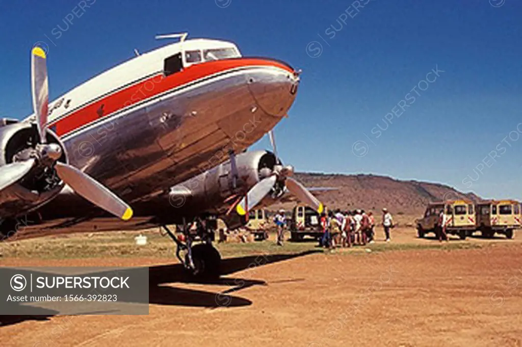 DC-3 on a Airport in Kenya