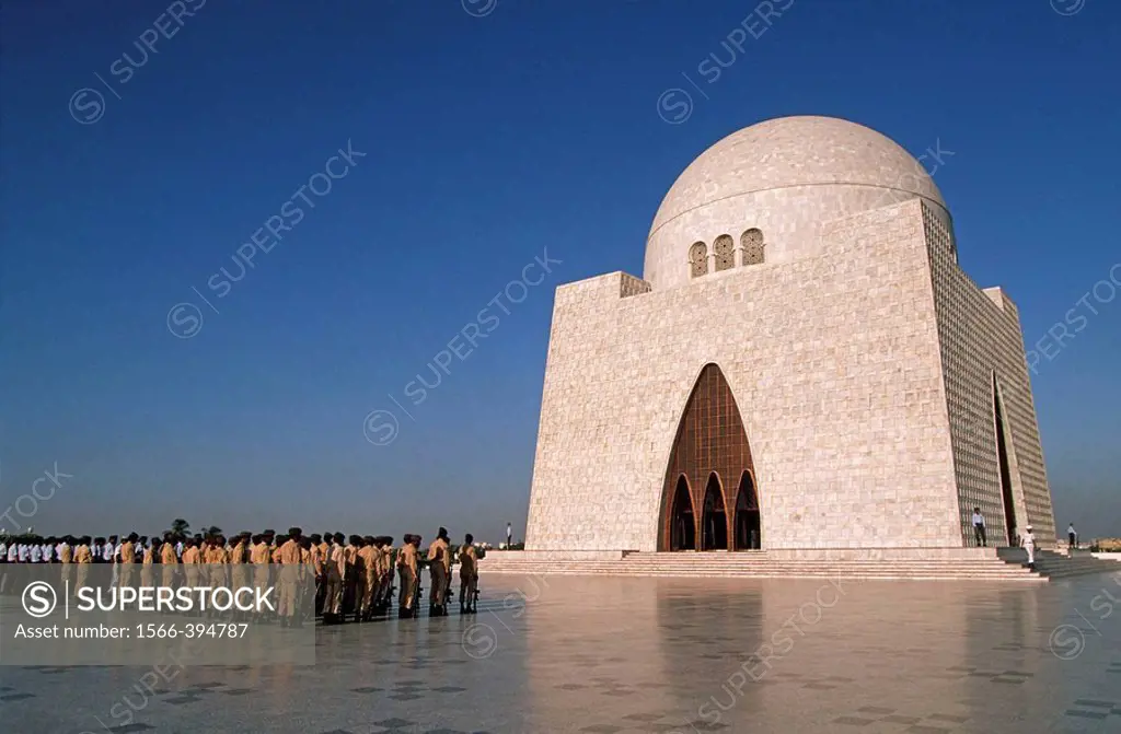 Pakistan, Sind Region, Karachi, Muhammad Ali Jinnah  Mausoleum.