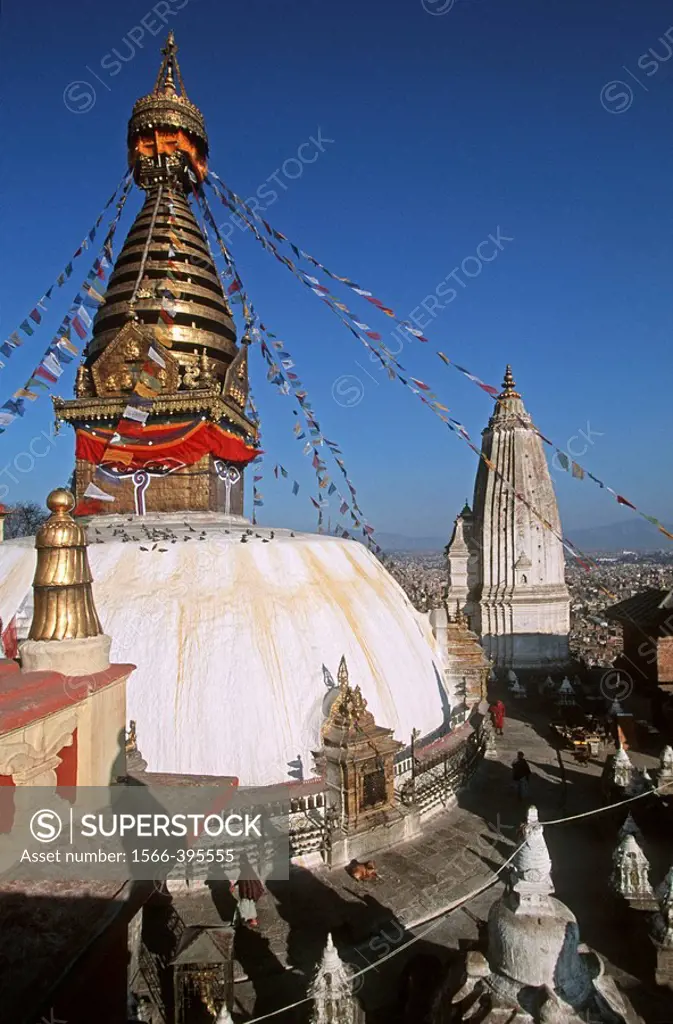 Nepal, Swayambunath, Swoyambhu, Buddhist Temple, Stupa
