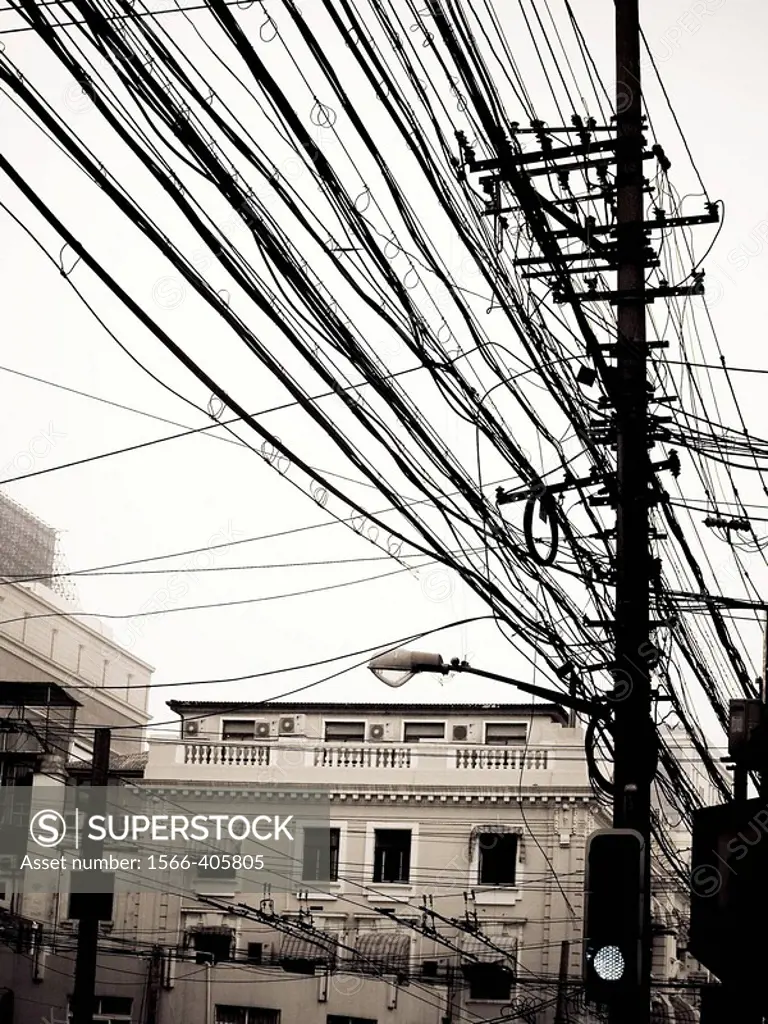 Power lines, China