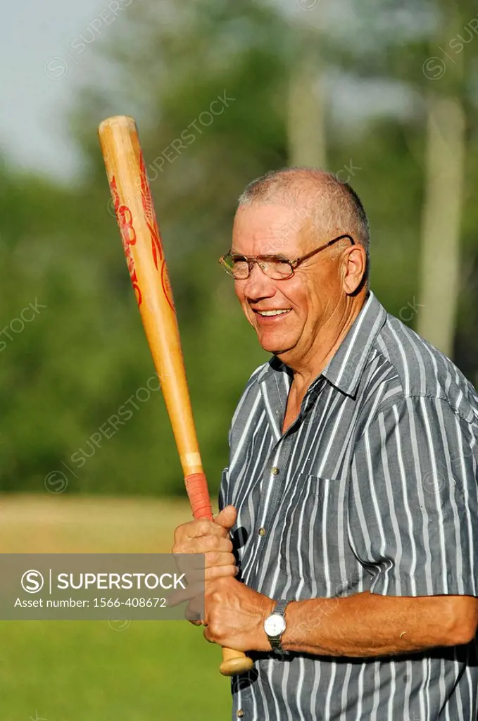 Grandpa at bat