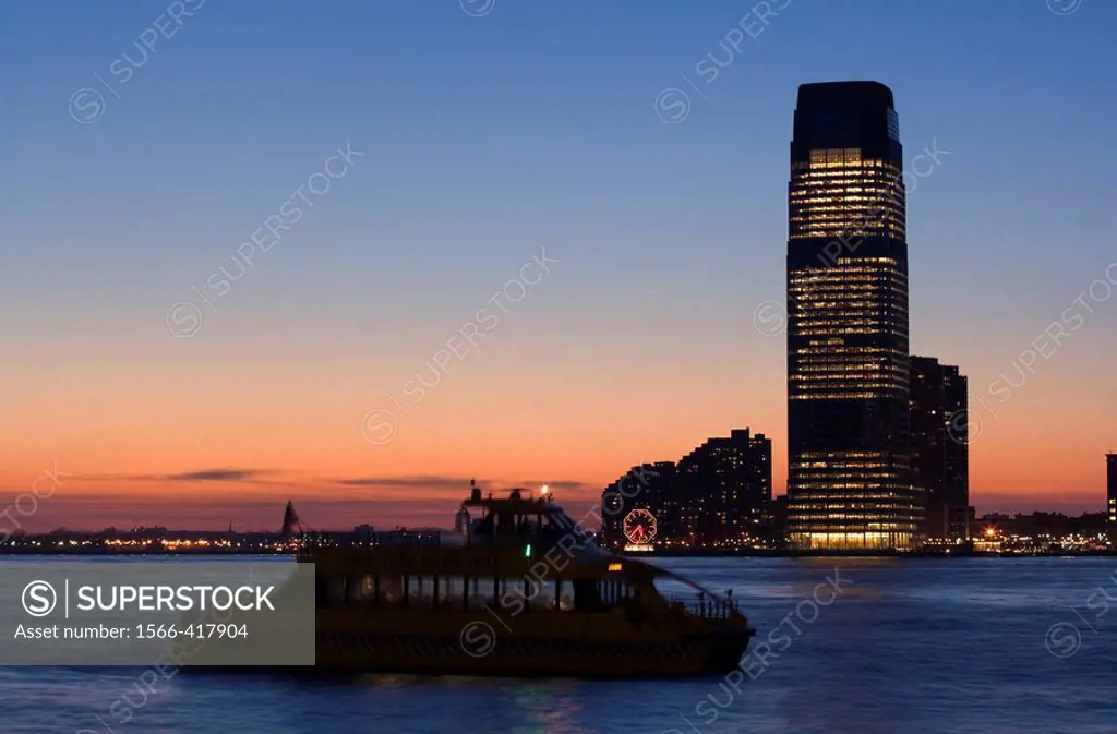 Goldman Sachs Tower Jersey City. Hudson River. New Jersey. USA