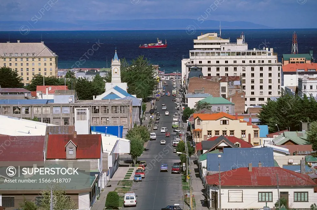 View from Mirador de la Cruz, Punta Arenas. Chile