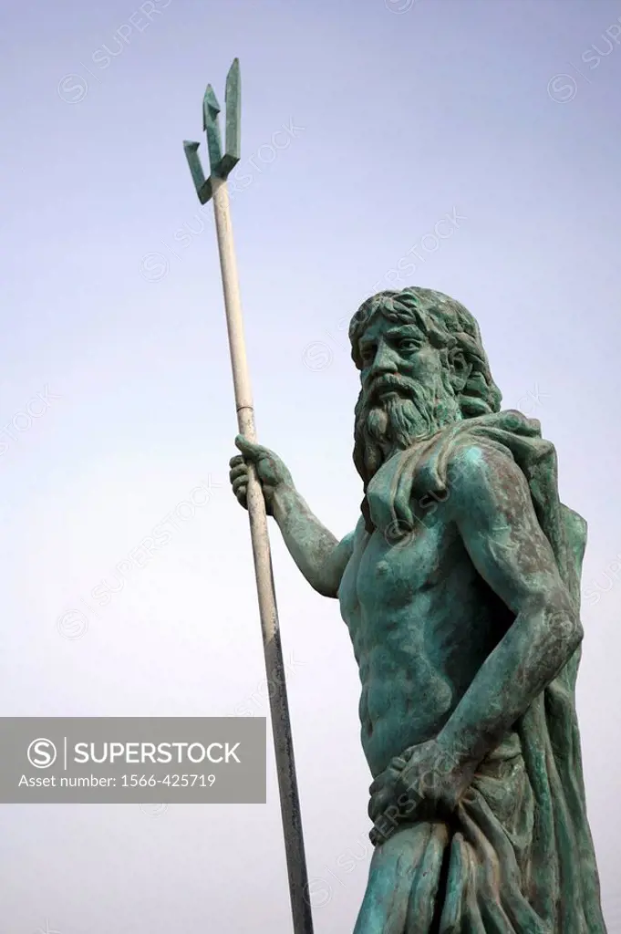 A statue of Poseidon on the lsland of Kos. Kos. Greece