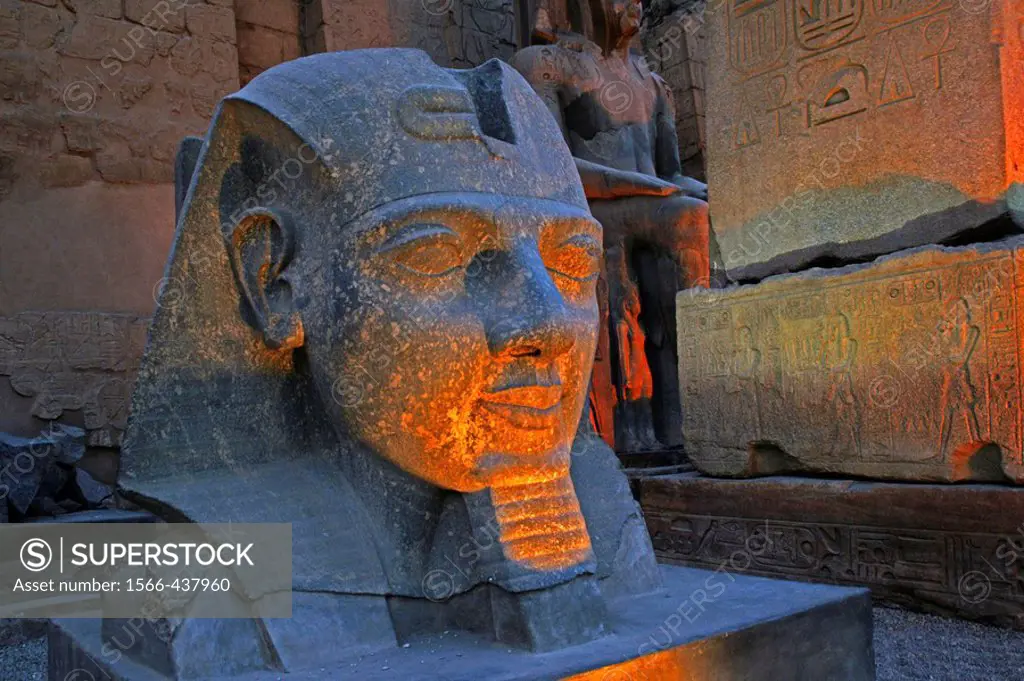 Ramses II at the Temple of Luxor. Egypt.