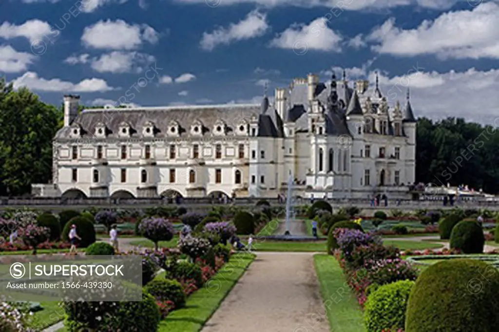 Castle of Chenonceau, France.