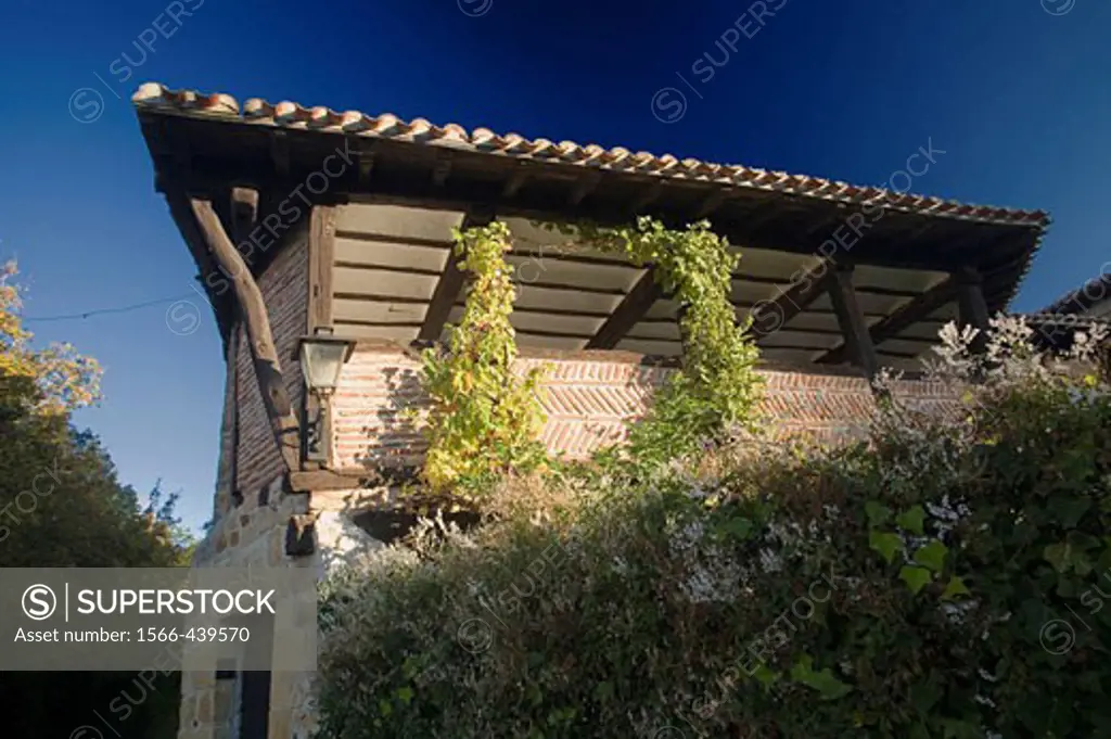 Typical old house. Larrea. Alava. Pais Vasco. Spain
