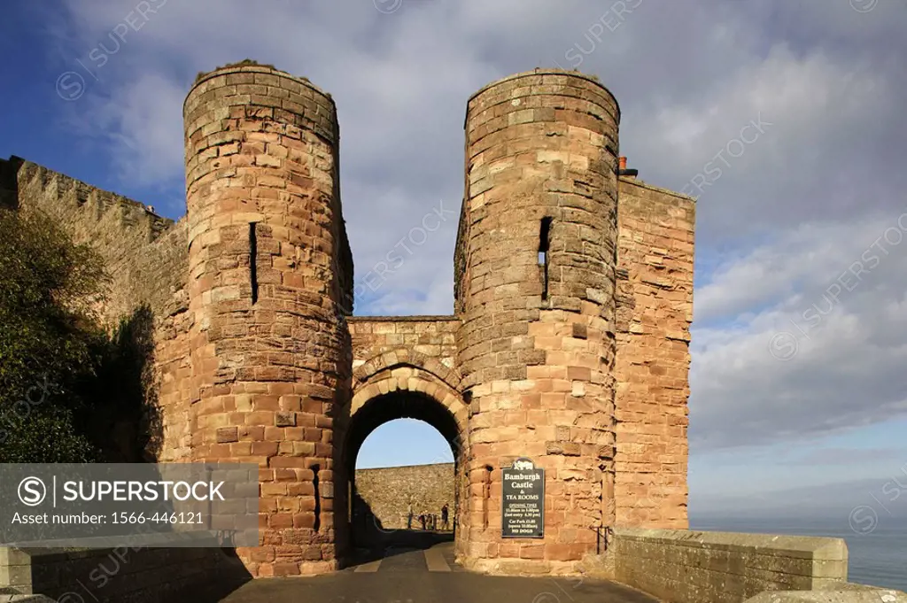 Bamburgh, Norman castle, by the 1st Baron Armstrong, Northumberland, UK