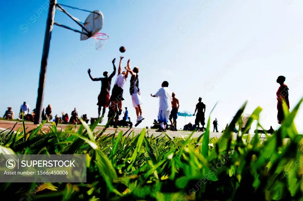 Painted effect of basketball players