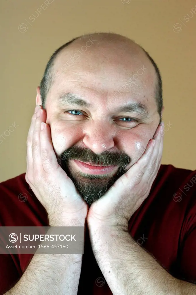 Portrait of russian man smiling in camera
