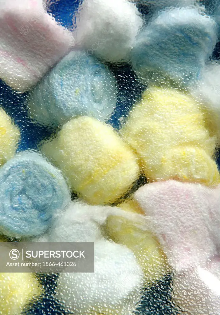 Cotton wool color balls texture