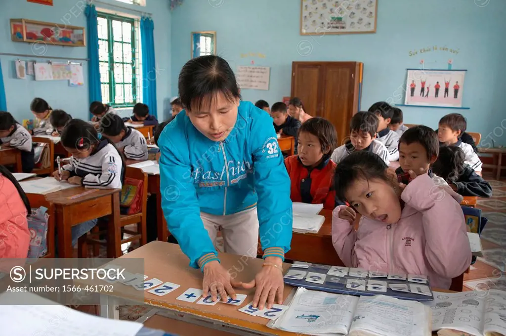 Vietnam. Yen Mo Tu commune primary school, Ninh Binh province. This is one of several schools in this region of northern Vietnam where CRS in cooperat...