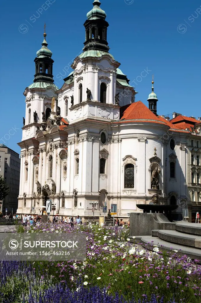 St. Nicholas Church in Staromestske Namesti (Old Town Square), Prague, Czech Republic