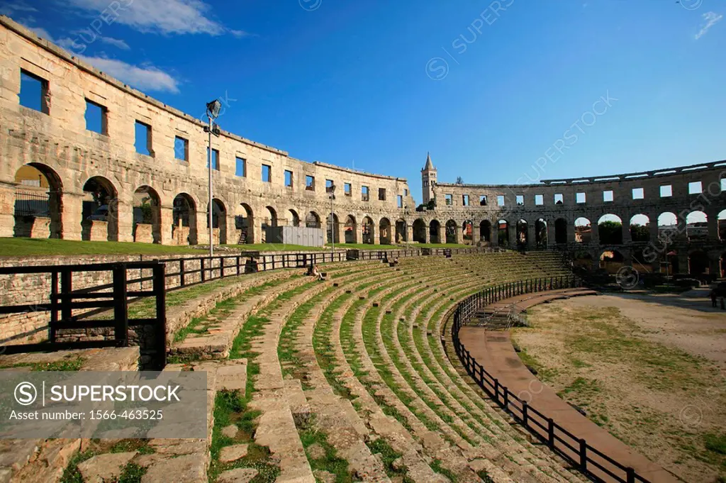 Arena Roman amphitheater, Pula. Istrian peninsula, Croatia