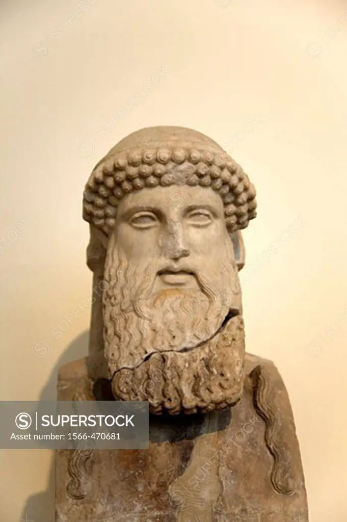Bust of Zeus in the National Archaelogical Museum of Athens. Greece