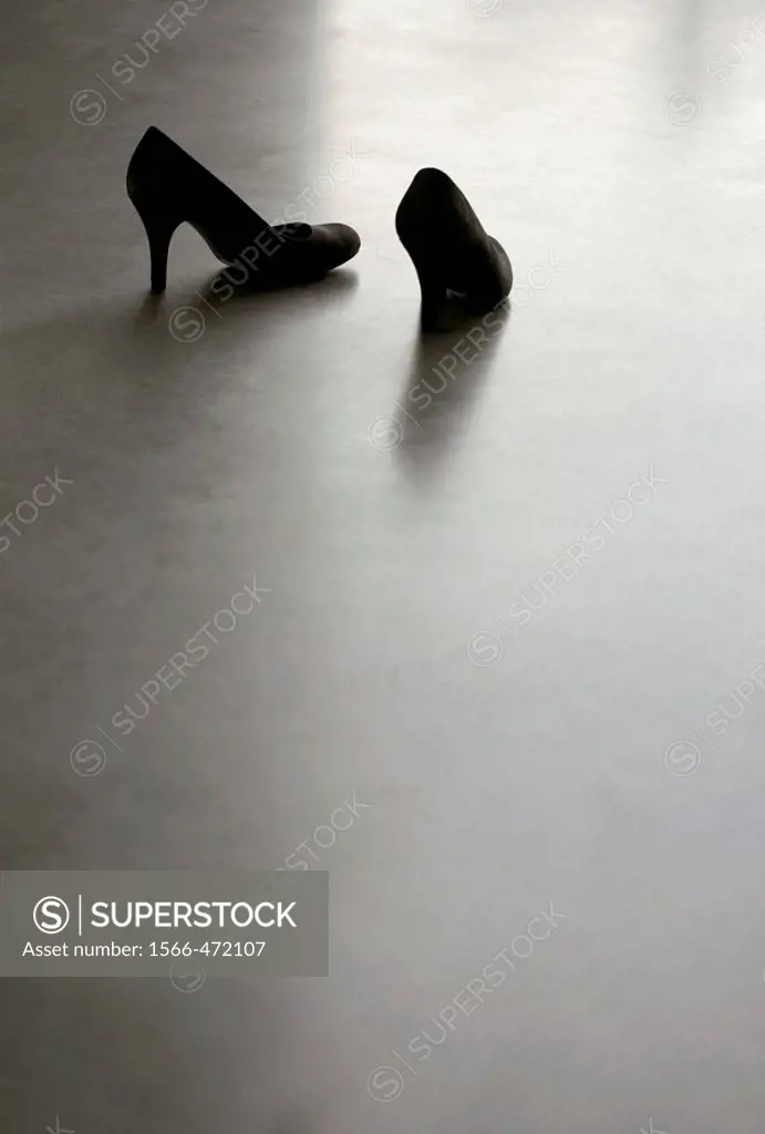 Two empty high heel shoes