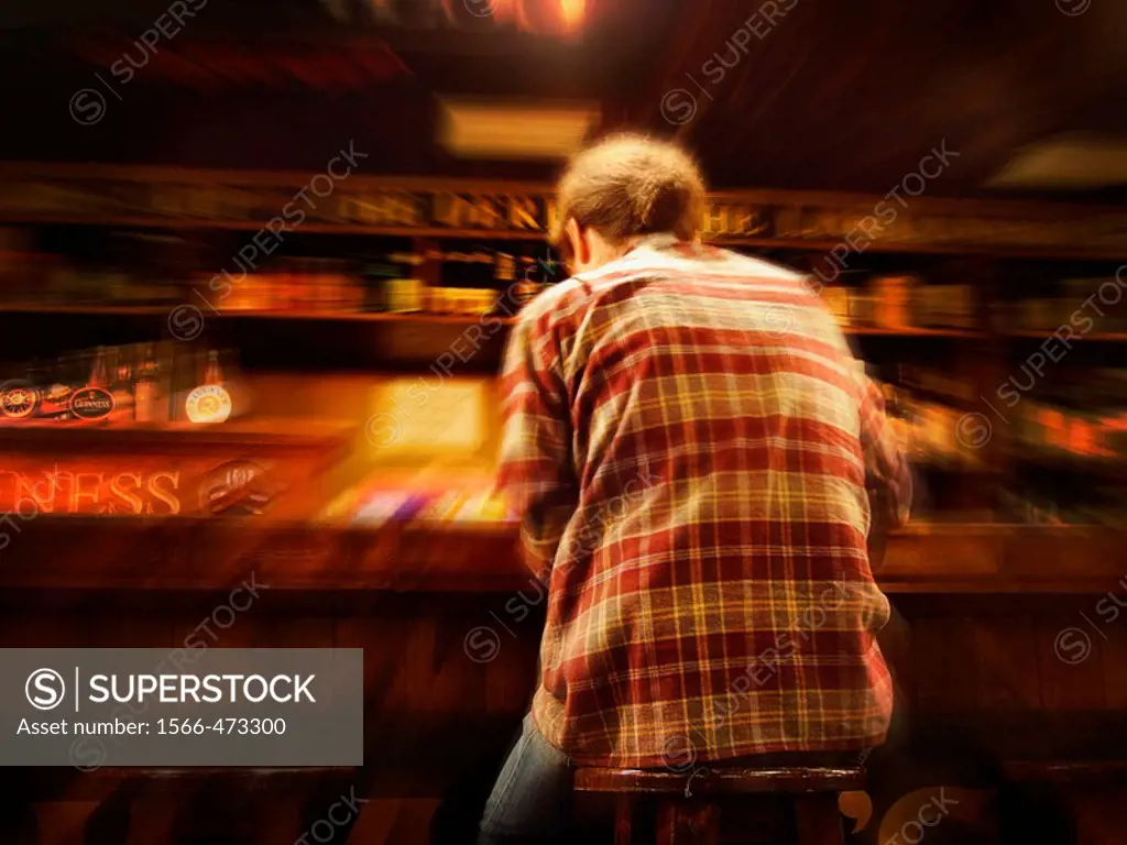 Taking a beer in the pub.