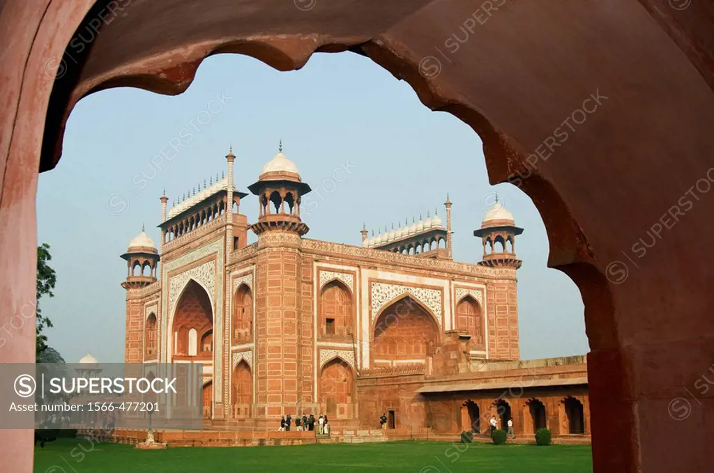 Entrance Portal of the Taj Mahal, Agra, Uttar Pradesh, India, UNESCO World Heritage Site