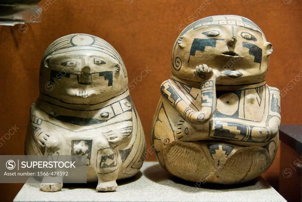 Mexico.Mexico city.National Museum of Antropology. Paquime culture (700-1450 AC).Representing a couple in ceramic.