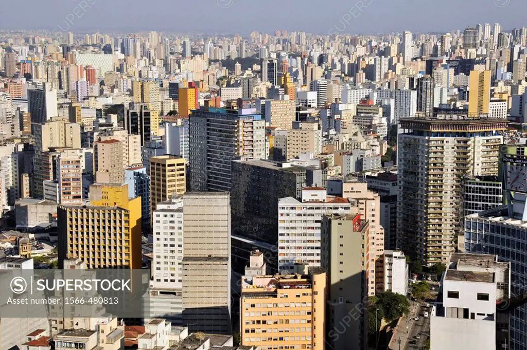 Sao Paulo, view from the rooftop of Italia Building, Brazil