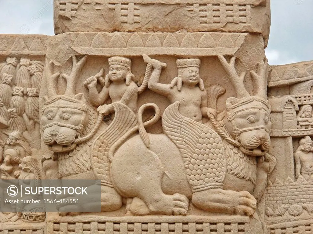 Emperor Asoka 273-236 B C built stupas in Buddhas honour at many places in India Stupas at Sanchi are the most magnificent structures of ancient Indi...