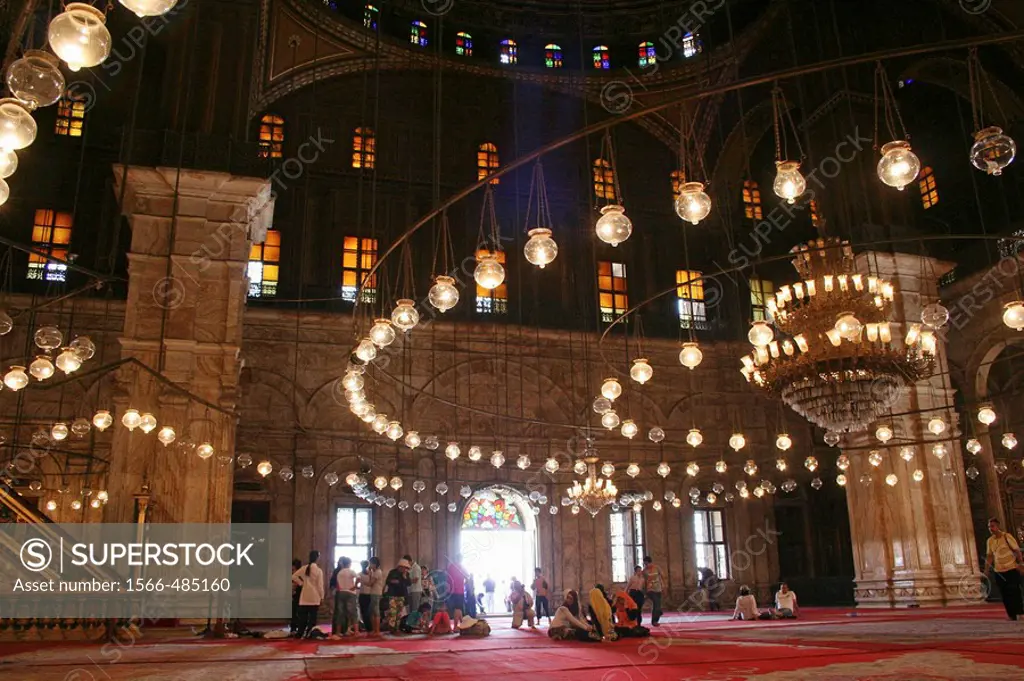 Mohammed Ali Mosque, interior Citadel Cairo Egypt