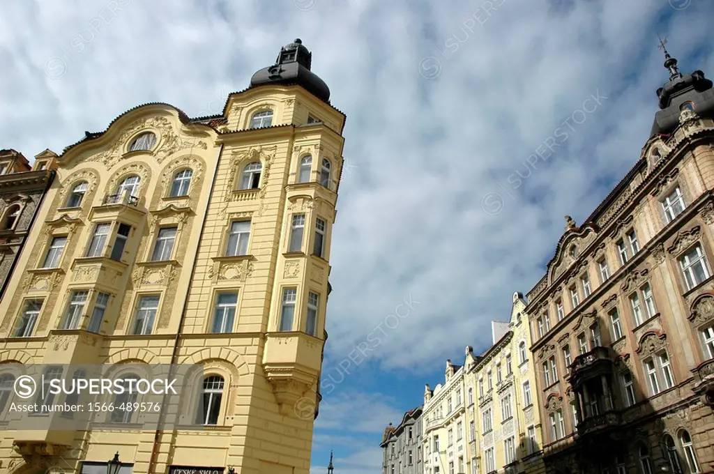 Prague Czech Republic, buildings along Vezenska street