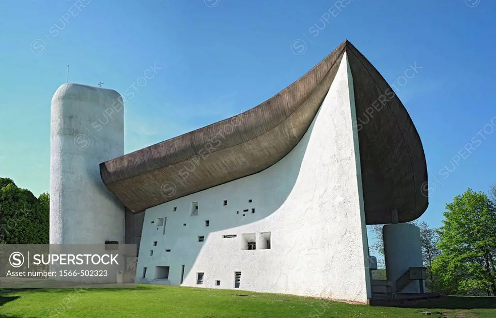 Chapel of Notre Dame du Haut (architect Le Corbusier, 1954), Ronchamp, Franche-Comté, France